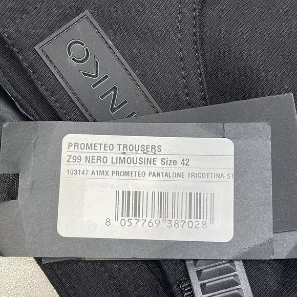 NEW PINKO Women's Pants Logo Patch Cropped Bottoms Size 42/US M Black - Picture 5 of 6